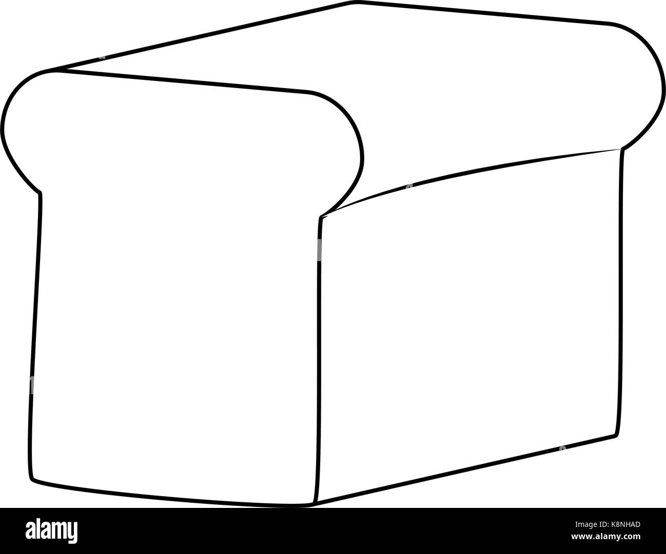 toast bread vector symbol icon design. illustration isolated on white background Stock Vector