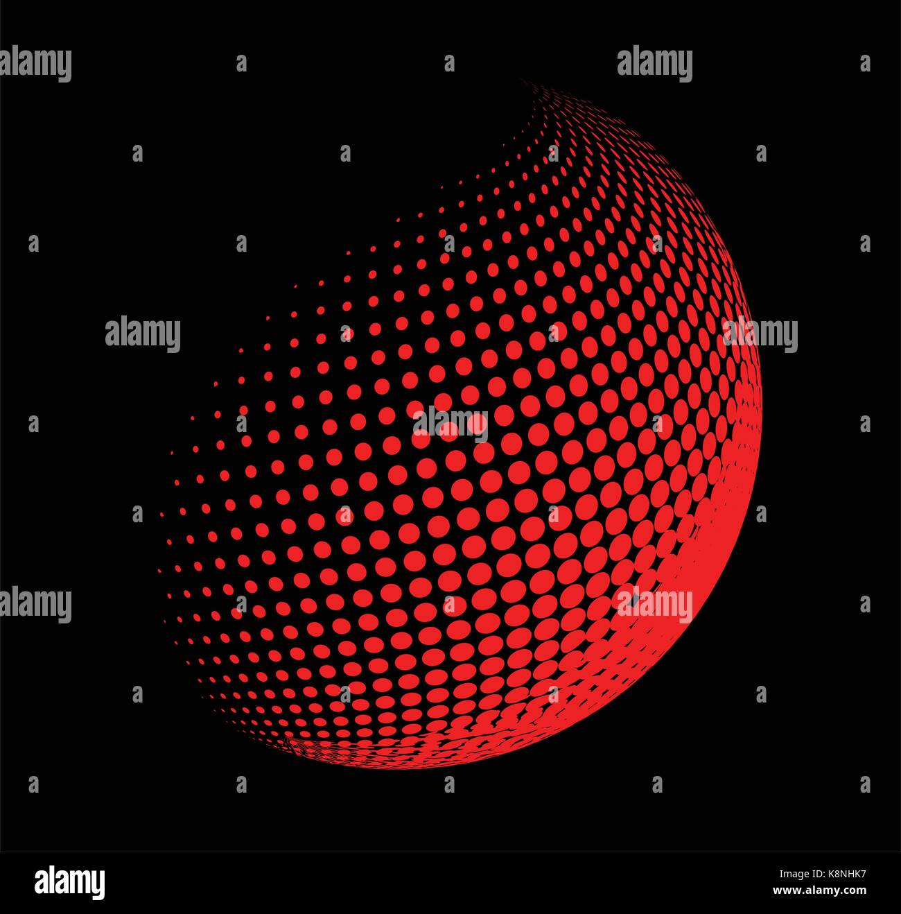 halftone globe, sphere vector logo symbol, icon, design. abstract ...