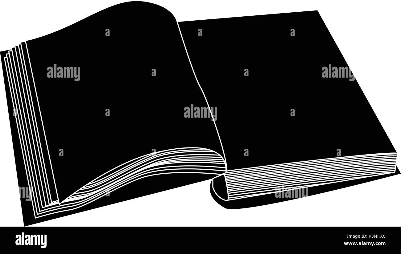 Open book vector clipart, symbol, icon  design. Illustration isolated on white background. Stock Vector