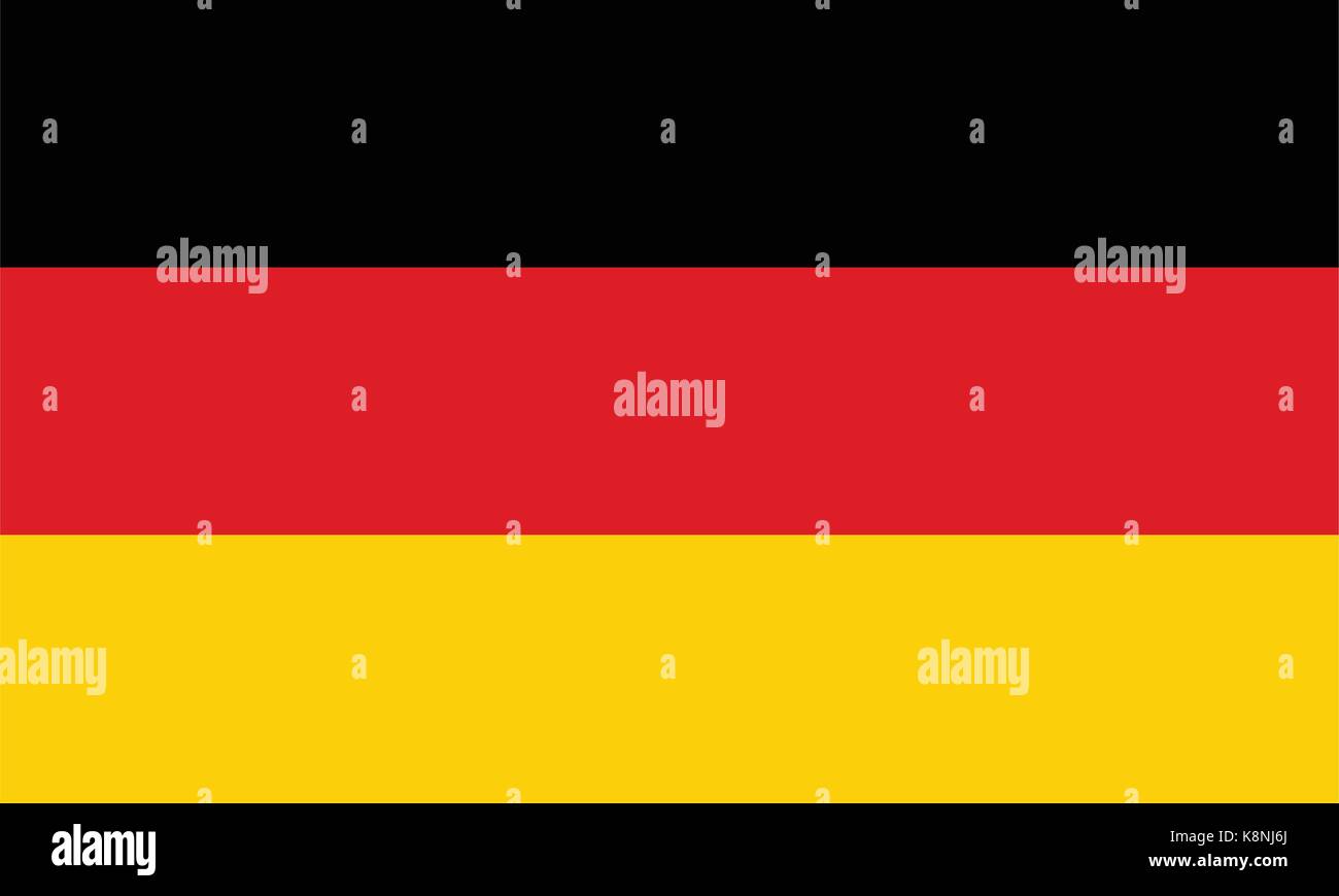 Germany flag vector symbol icon  design. German flag color illustration isolated on white background. Stock Vector