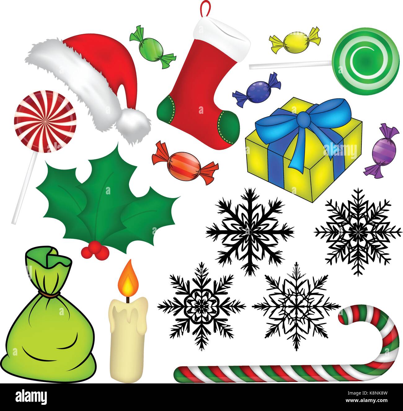 Christmas icon, symbol, design. vector illustration isolated on white ...