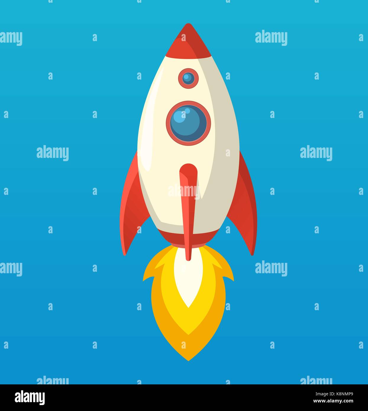 Flat isometric space symbol rocket ship icon Stock Vector Image & Art