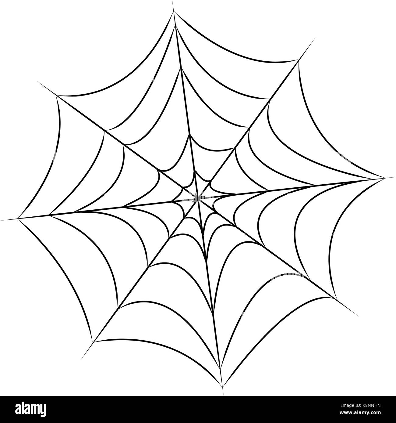 Symmetrical spider web icon, outline style Stock Vector Image & Art - Alamy