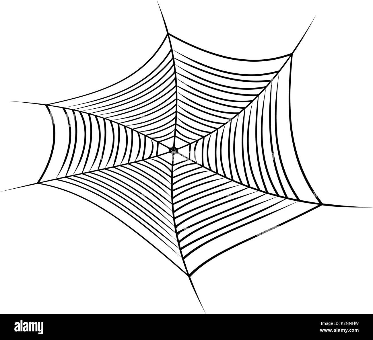 Halloween spider web, cobweb symbol, icon. vector illustration isolated on white background. Stock Vector