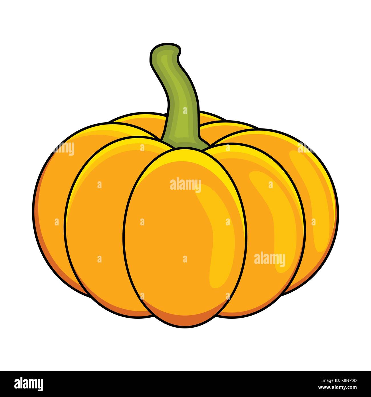 Halloween pumpkin vector illustration isolated on white background ...