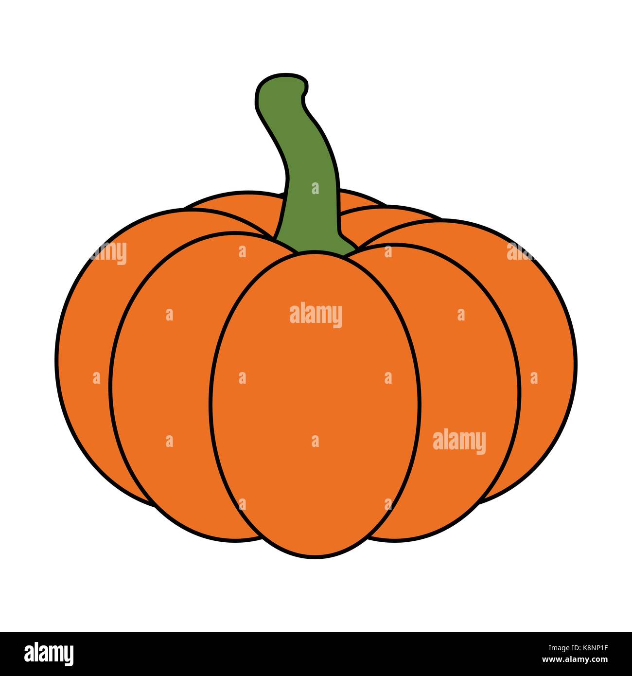 Halloween pumpkin vector illustration isolated on white background ...