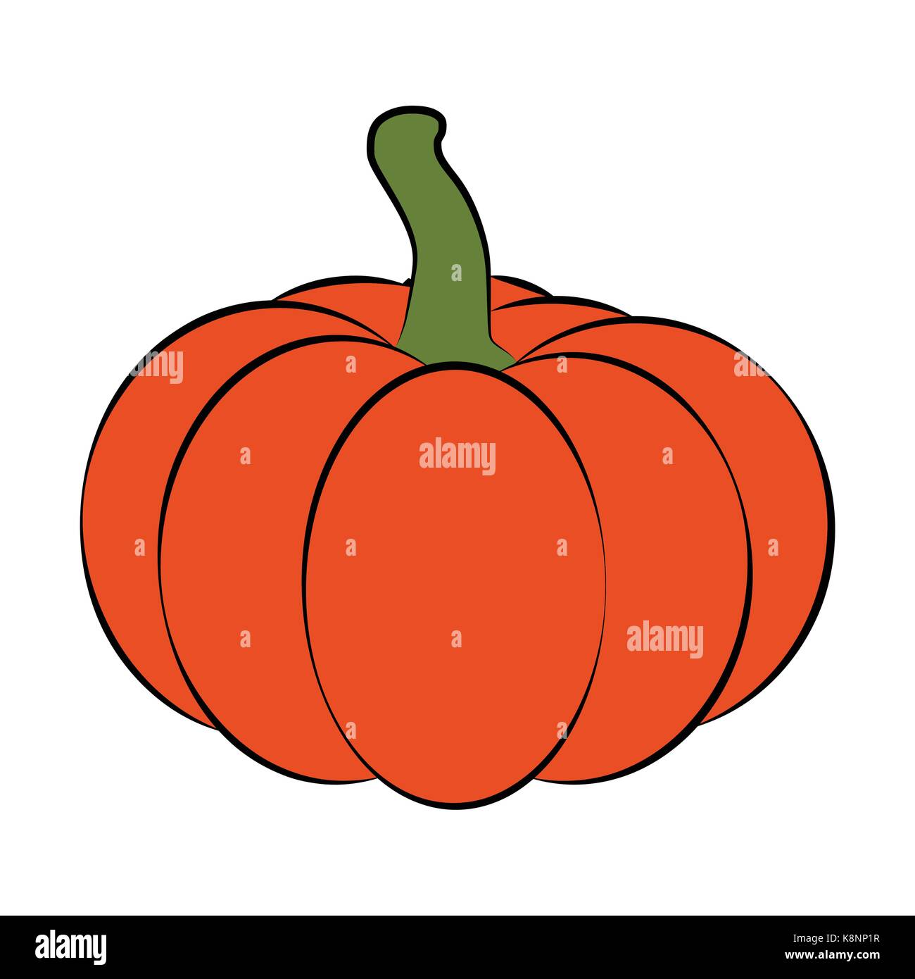 Halloween pumpkin vector illustration isolated on white background ...