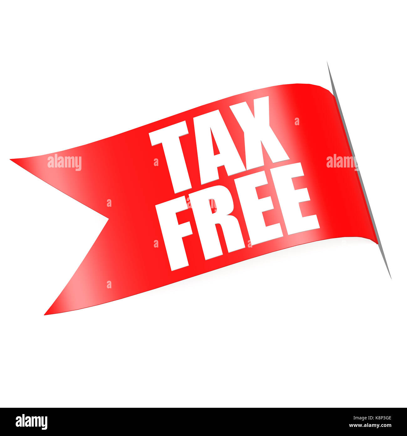 Tax free red label Stock Photo Alamy