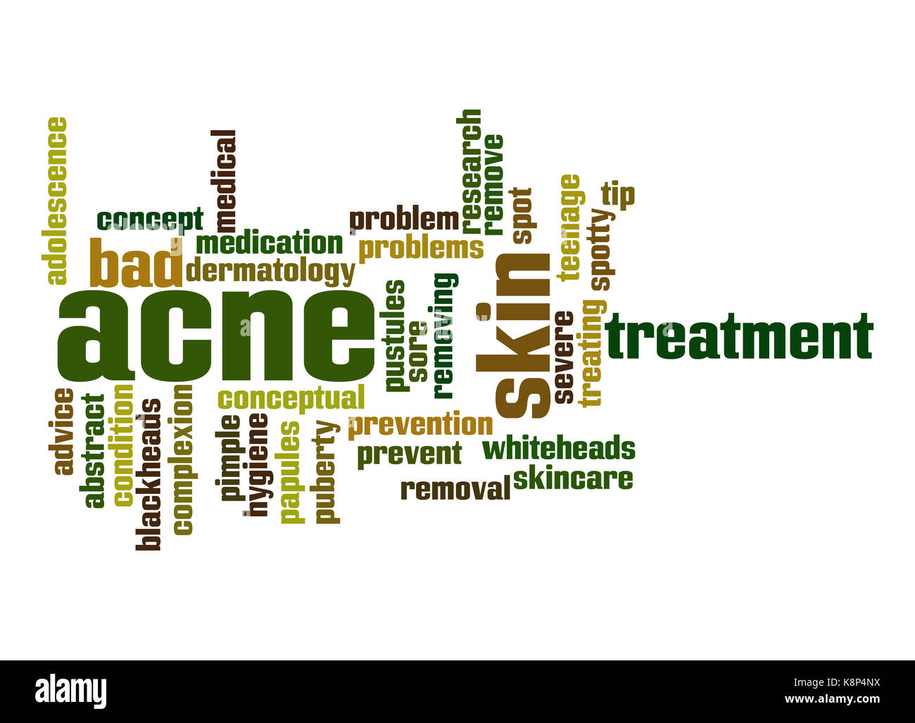 Acne word cloud concept skin hi res stock photography and images Alamy
