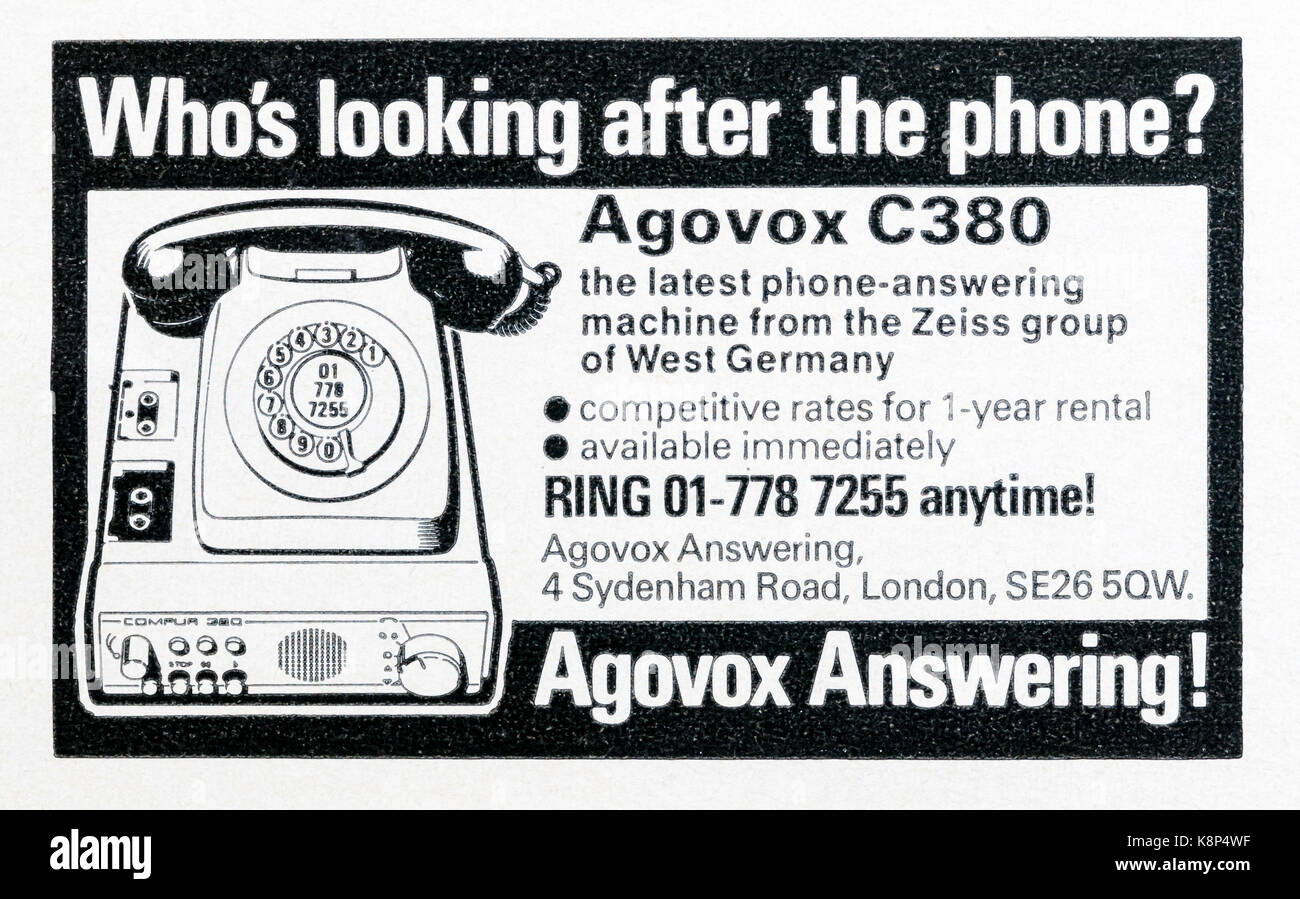 Answering machine seventies hi-res stock photography and images - Alamy