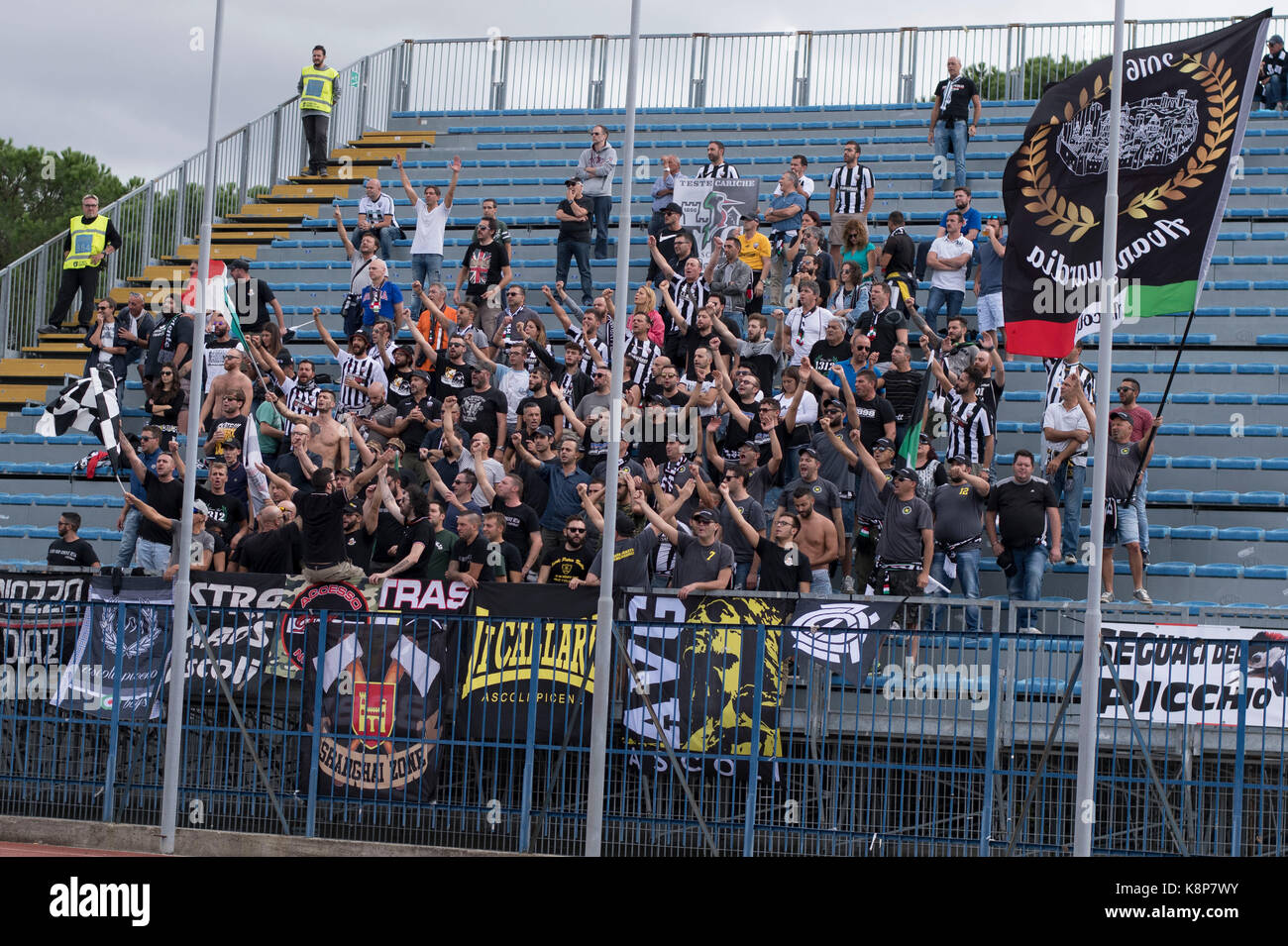 Empoli, Italy. 16th Sep, 2017. Ascoli fans Football/Soccer : Italian "Serie  B" match between Empoli FC 3-0 Ascoli Picchio FC at Stadio Carlo Castellani  in Empoli, Italy . Credit: Maurizio Borsari/AFLO/Alamy Live