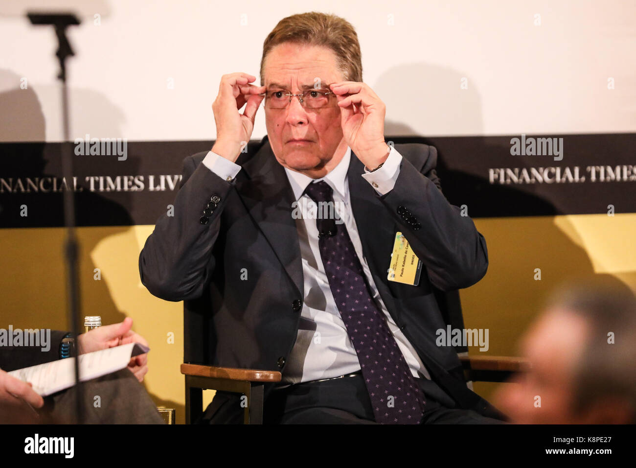 Paulo Rabello de Castro President of the BNDES during a closing ceremony of the Seminar on Investment Opportunities in Brazil, promoted by the Financial Times at The Pierre in New York in the United States on Wednesday, 20. (PHOTO: VANESSA CARVALHO/BRAZIL PHOTO PRESS) Stock Photo