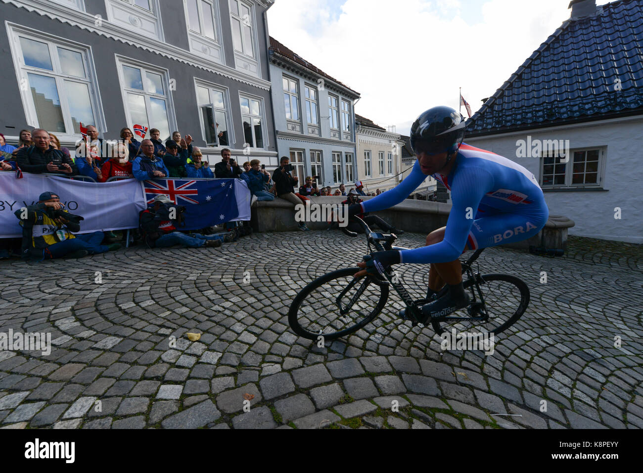 Bergen, Norway. 20th Sep, 2017. Jan BARTA of Czech Republic finished 24th in the Mens Elite Time Trial in Bergen, Norway at the Cycling World Championship. Credit: Kjell Eirik Irgens Henanger/Alamy Live News Stock Photo