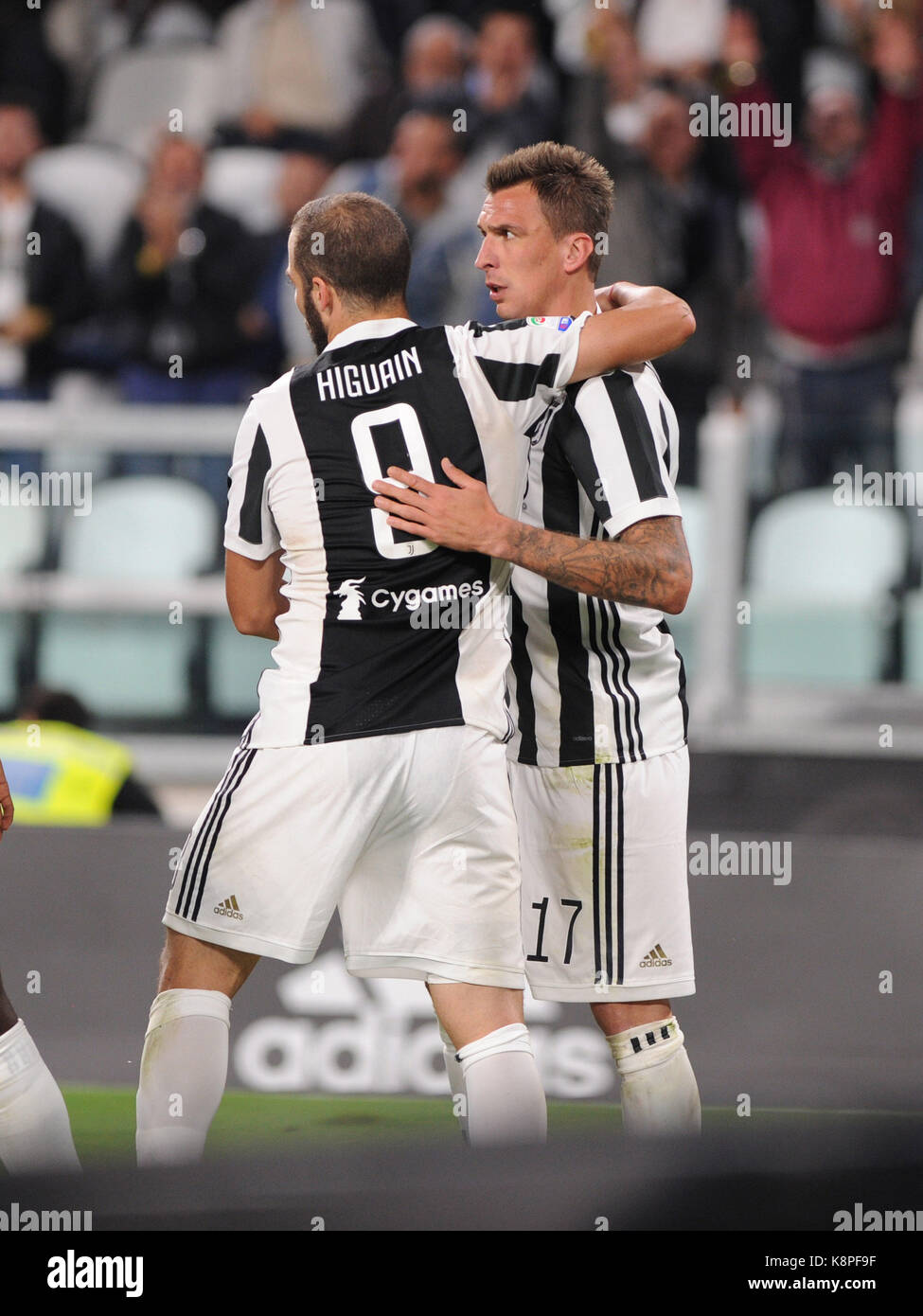 September 20, 2017 in Turin Allianz Stadium Soccer match Juventus F.C. vs A.C.F. Fiorentina In September 20, 2017 in Turin Allianz Stadium Soccer match Juventus F.C. vs A.C.F. Fiorentina In