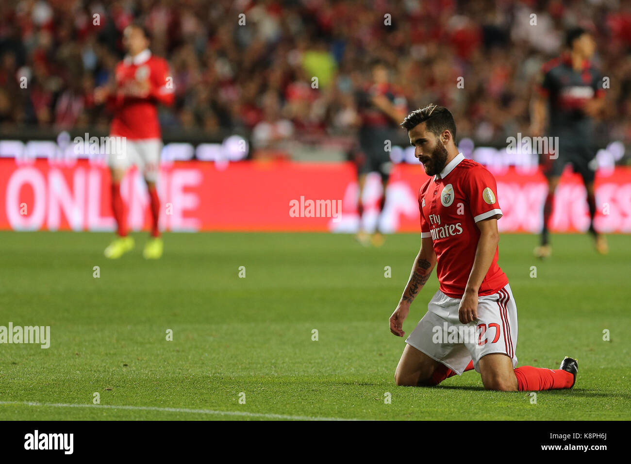 Lisbon, Portugal. 20th Sep, 2017. Benfica's forward Rafa Silva from Portugal during the Portuguese Cup 2017/18 match between SL Benfica v SC Braga, at Luz Stadium in Lisbon on September 20, 2017. Credit: Bruno Barros/Alamy Live News Stock Photo