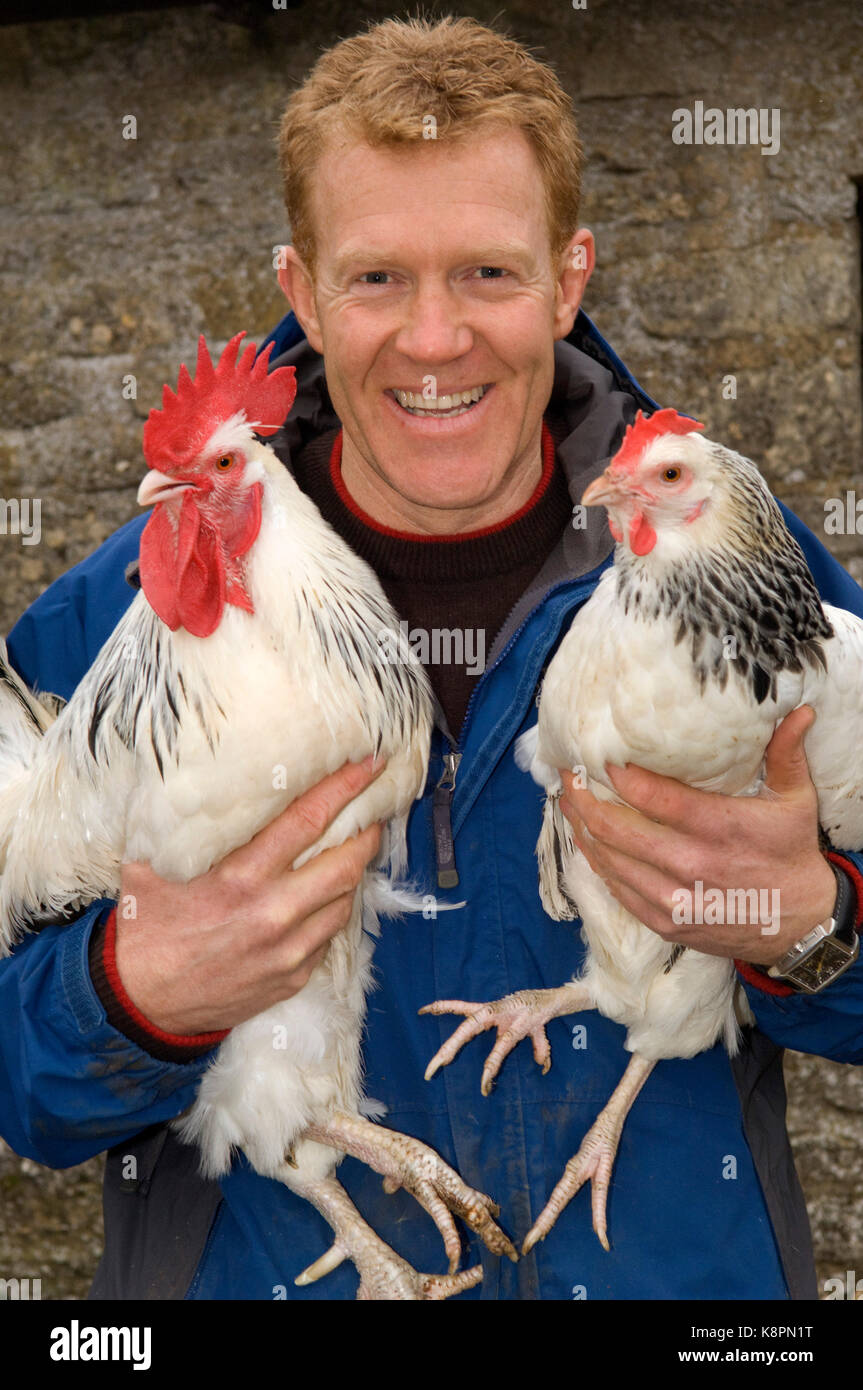 Cotswolds Farm Park, with owner Adam Henson, who is a farmer, author and television presenter. Stock Photo
