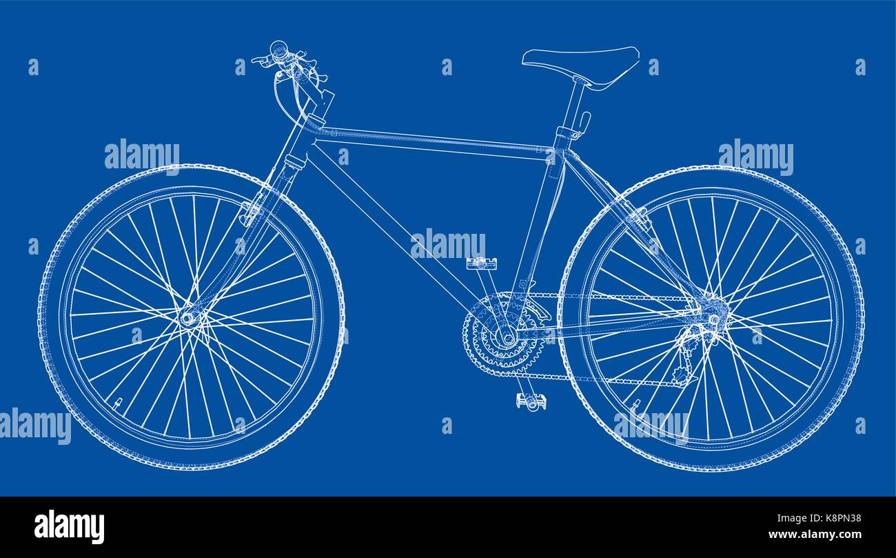 Bicycle. Wireframe style. Vector Stock Vector Image & Art Alamy