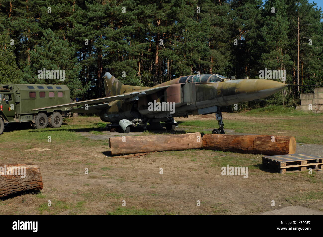 MIG 23 Soviet era -DDR Military Aircraft Stock Photo