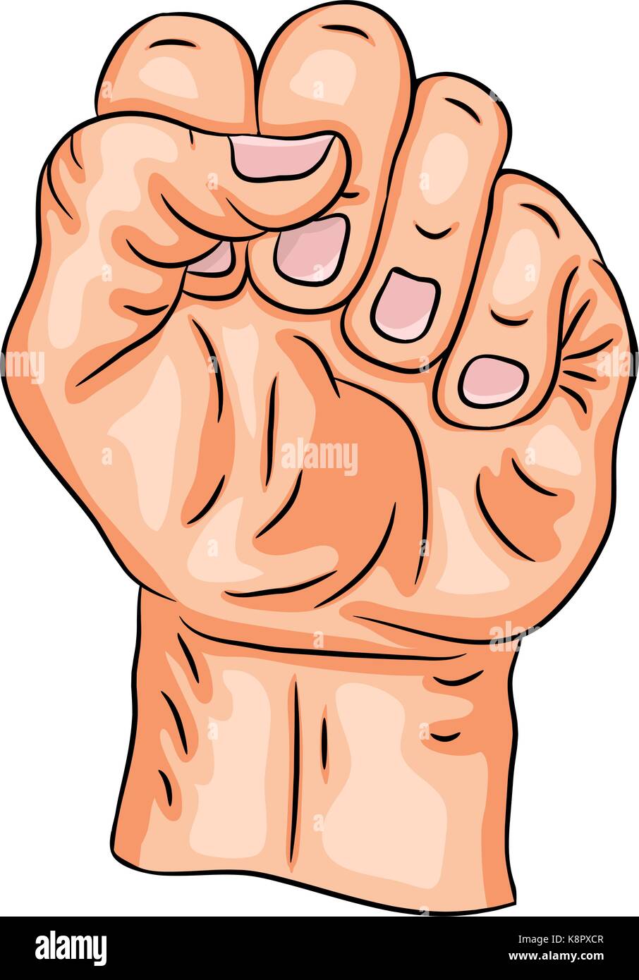 Fight Power Hand Raised Clenched Stock Photos & Fight Power Hand Raised