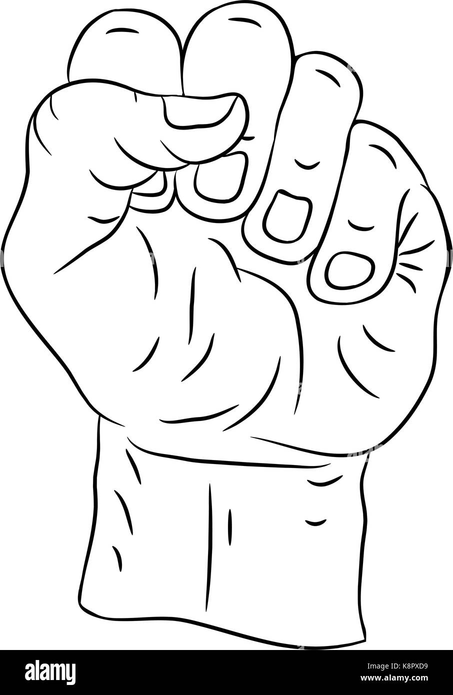 Clenched Fist Stock Vector Images - Alamy