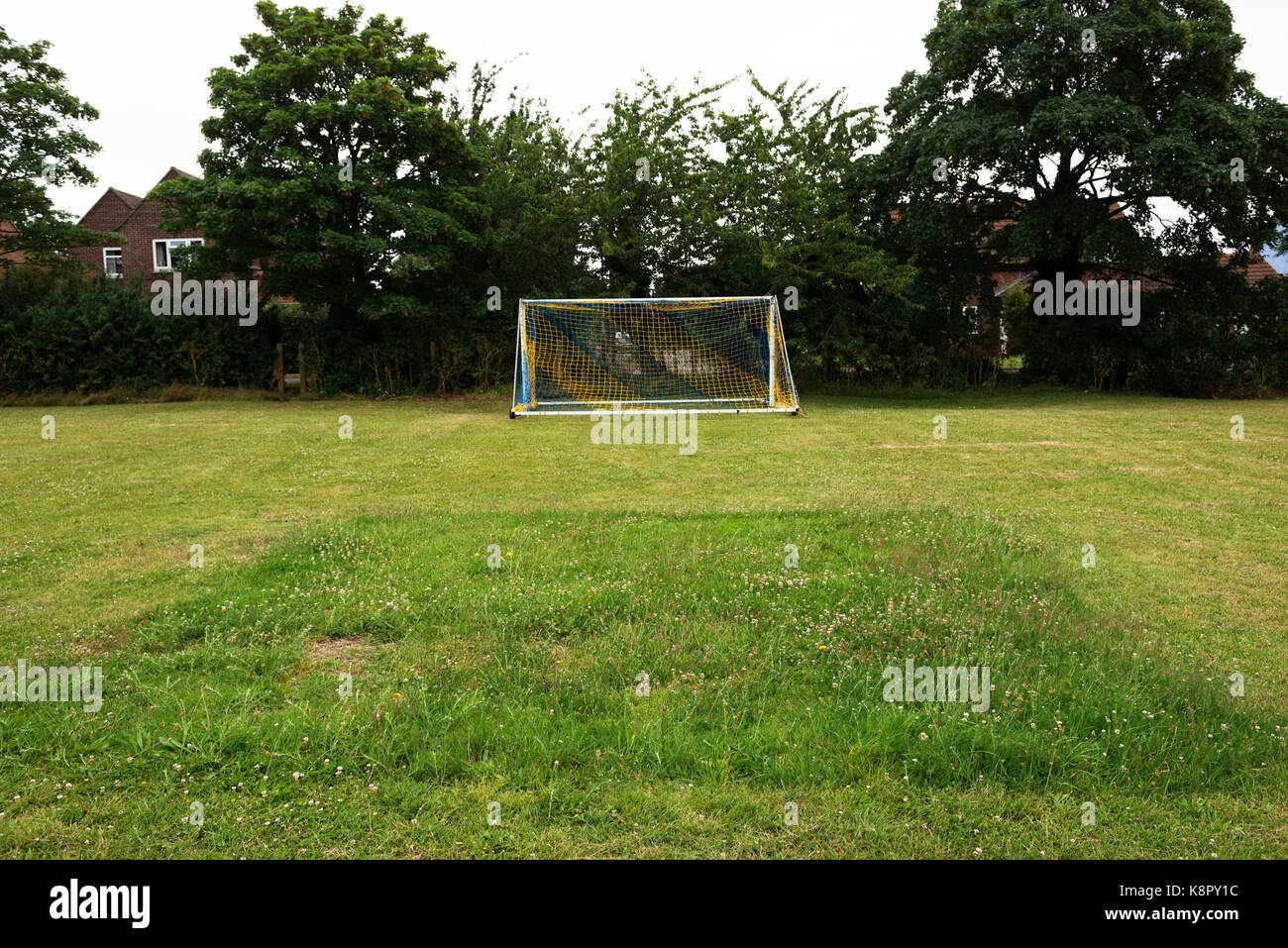Football goalposts Stock Photo