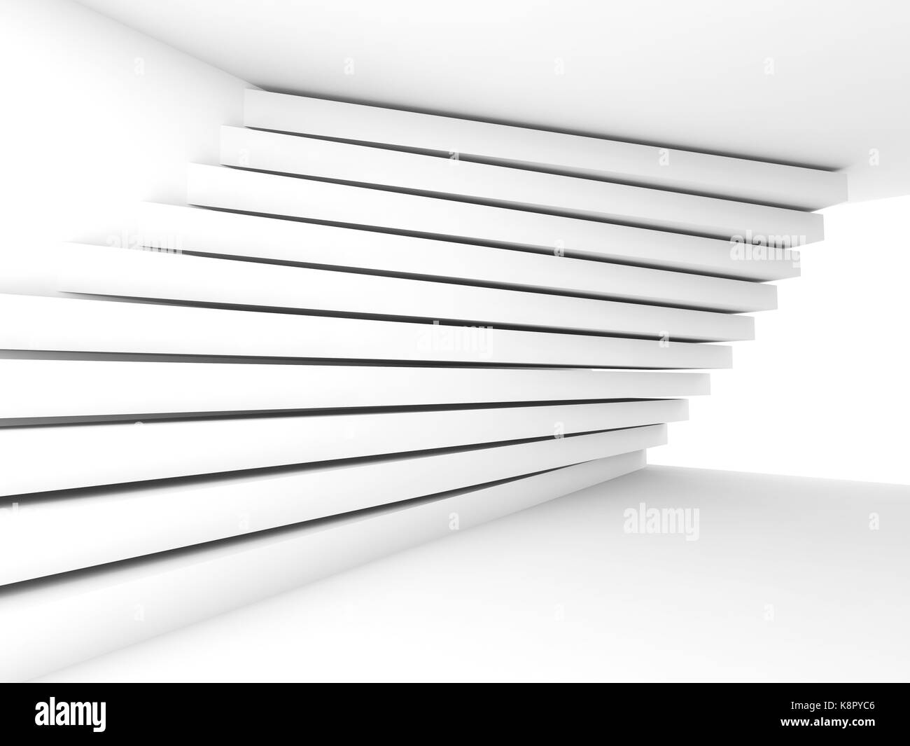 Abstract empty white interior background. Room with soft window ...