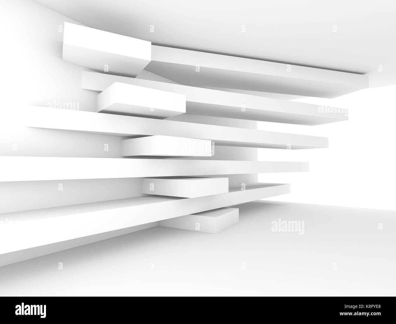 Abstract empty white interior background. Room with soft window ...