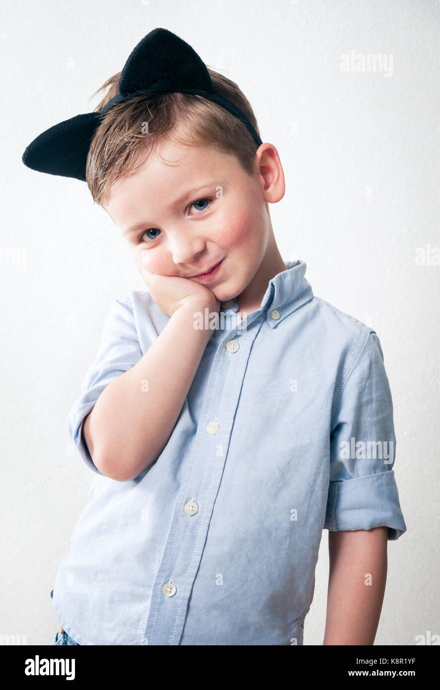 Funny little boy portrait Stock Photo Alamy