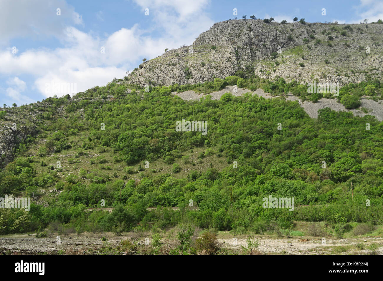 karst scenery at the confluence of Buna and Neretva rivers  Herzegovina, Bosnia and Herzegovina      April Stock Photo