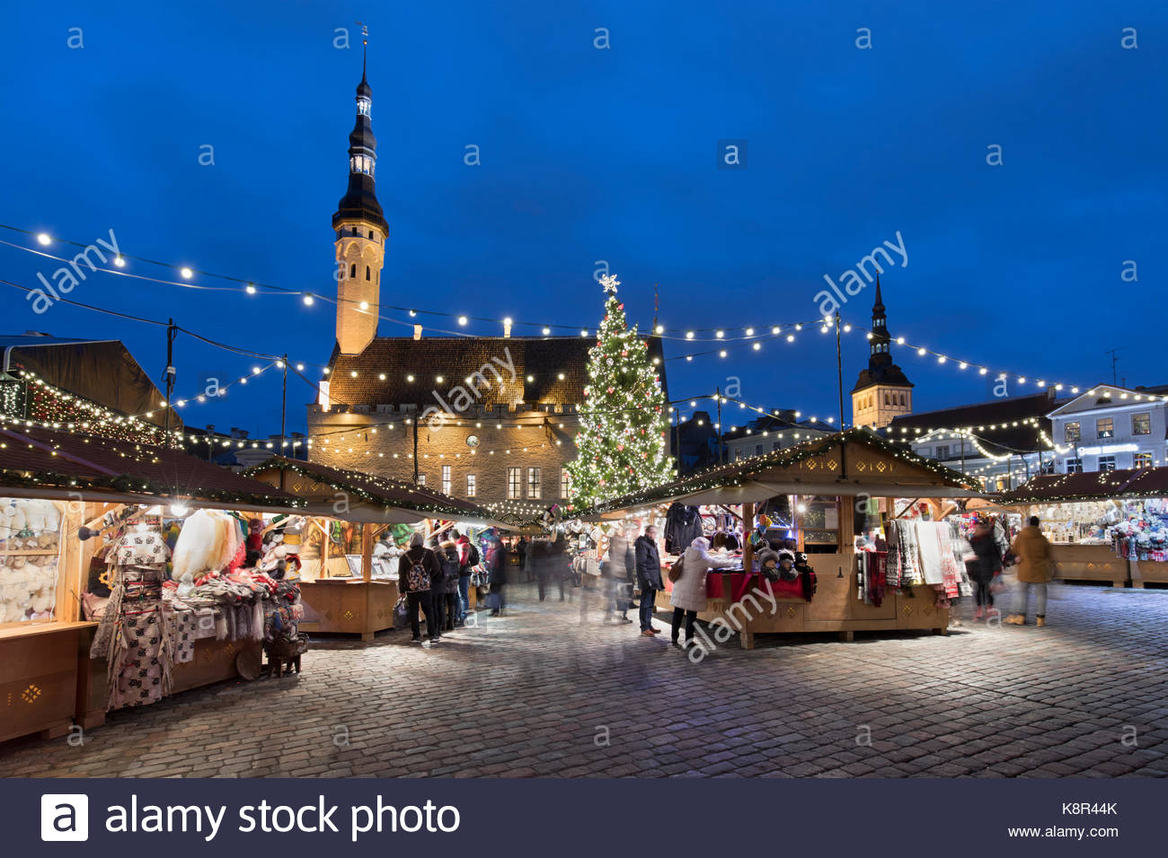 Christmas Market In The Town Hall Square Raekoja Plats And Town