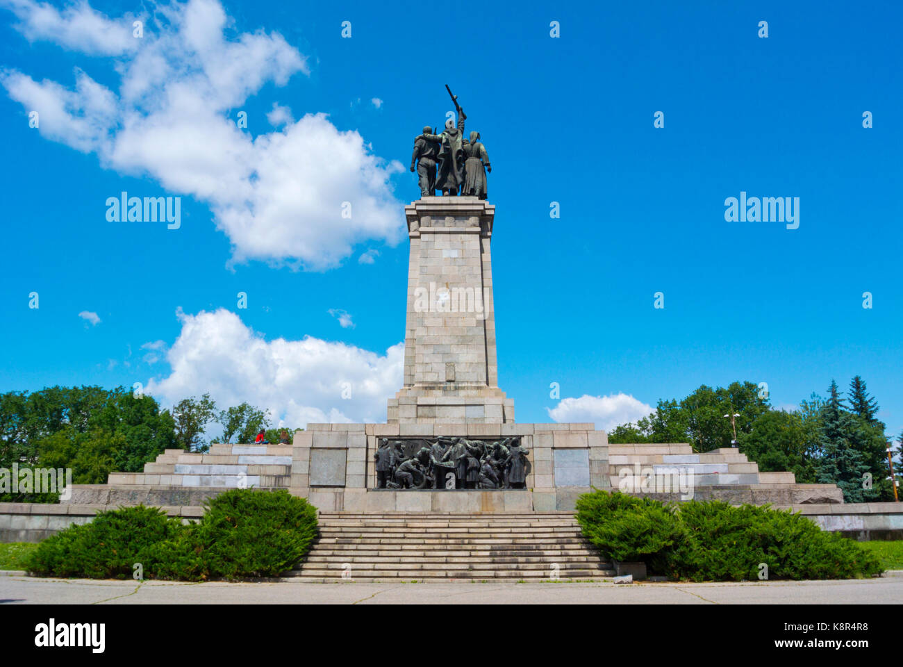 Pametnik na Savetskata armia, Monument to the Soviet Army, from 1954, Knyazheska Garden, Sofia, Bulgaria Stock Photo