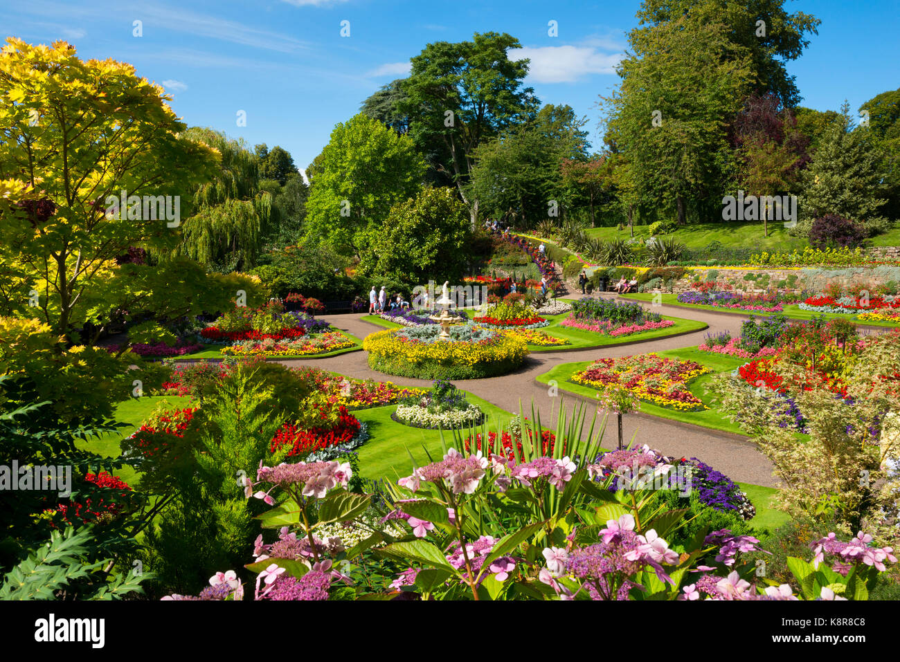 The Dingle gardens in the Quarry, Shrewsbury, Shropshire Stock Photo