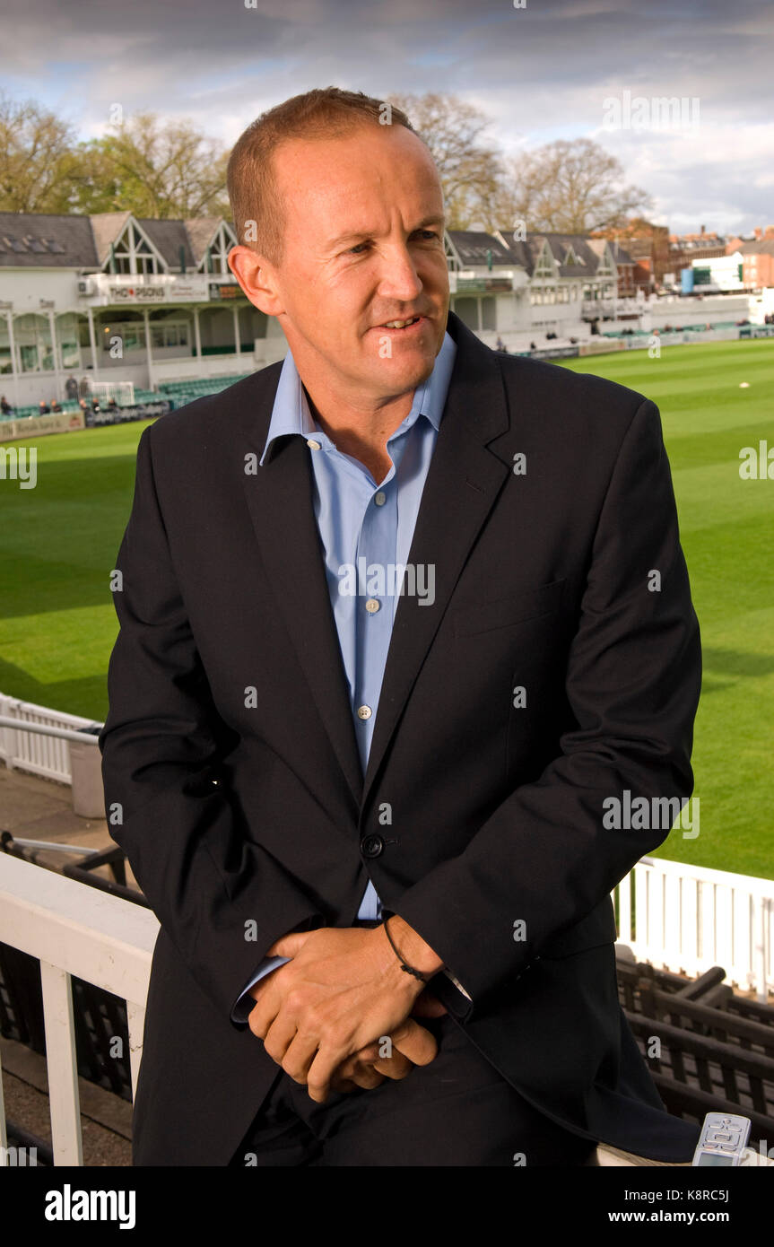 England cricket coach and former Zimbabwean cricketer, Andrew 'Andy' Flower  at Worcestershire CCC in Worcester. Stock Photo