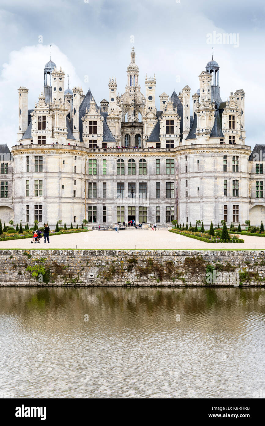 Chateau de Chambord, the largest chateau in the Loire Valley, Loir-et-Cher, France Stock Photo
