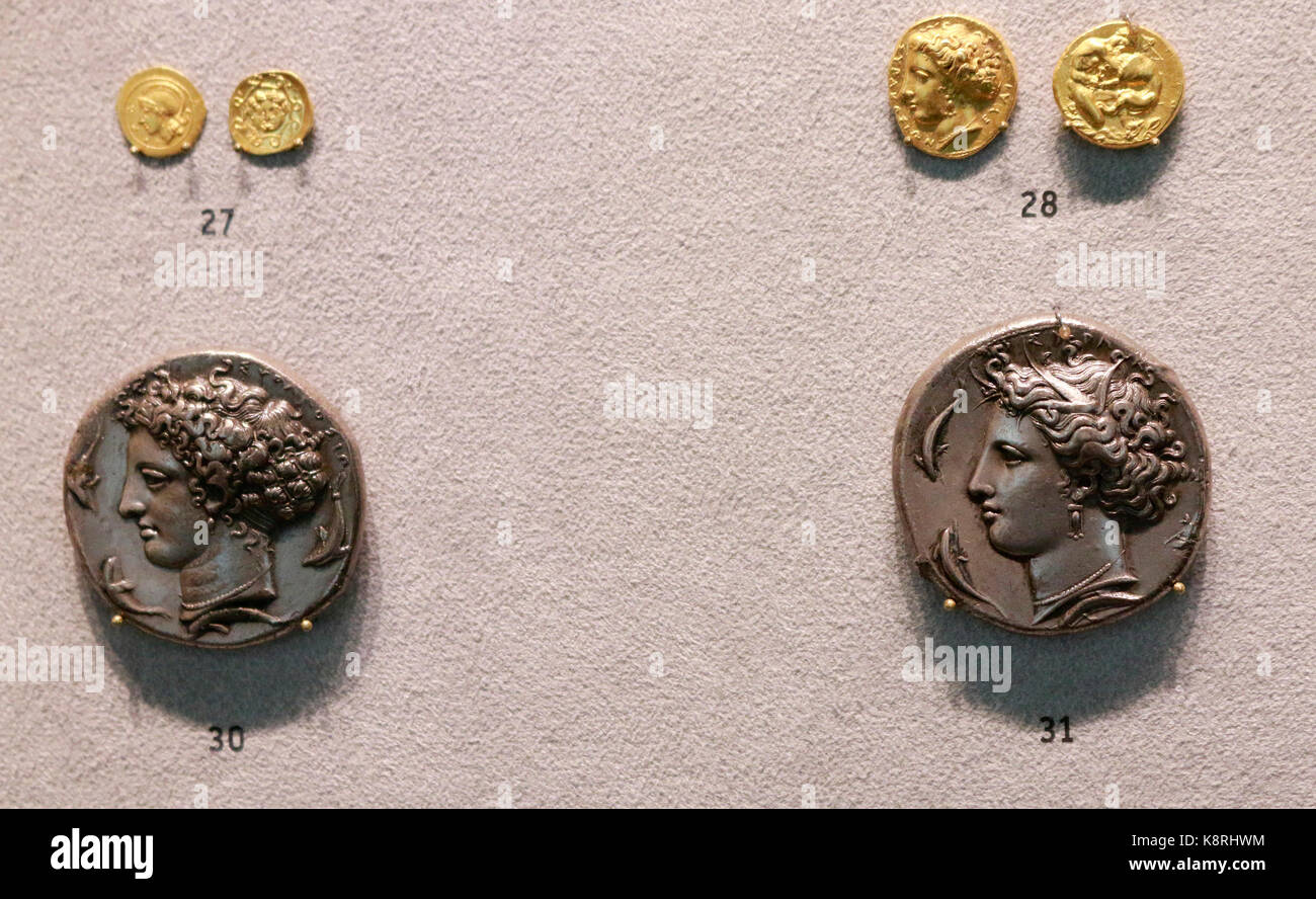Muenzen, Geld, Roemisches Reich, Berlin. Stock Photo