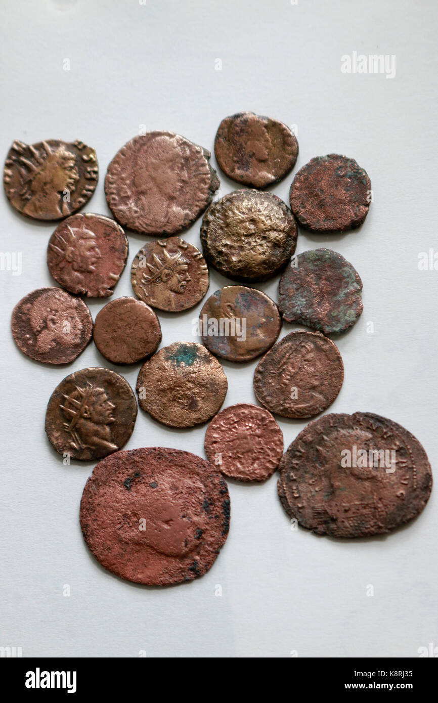 Muenzen, Geld, Roemisches Reich, Berlin. Stock Photo