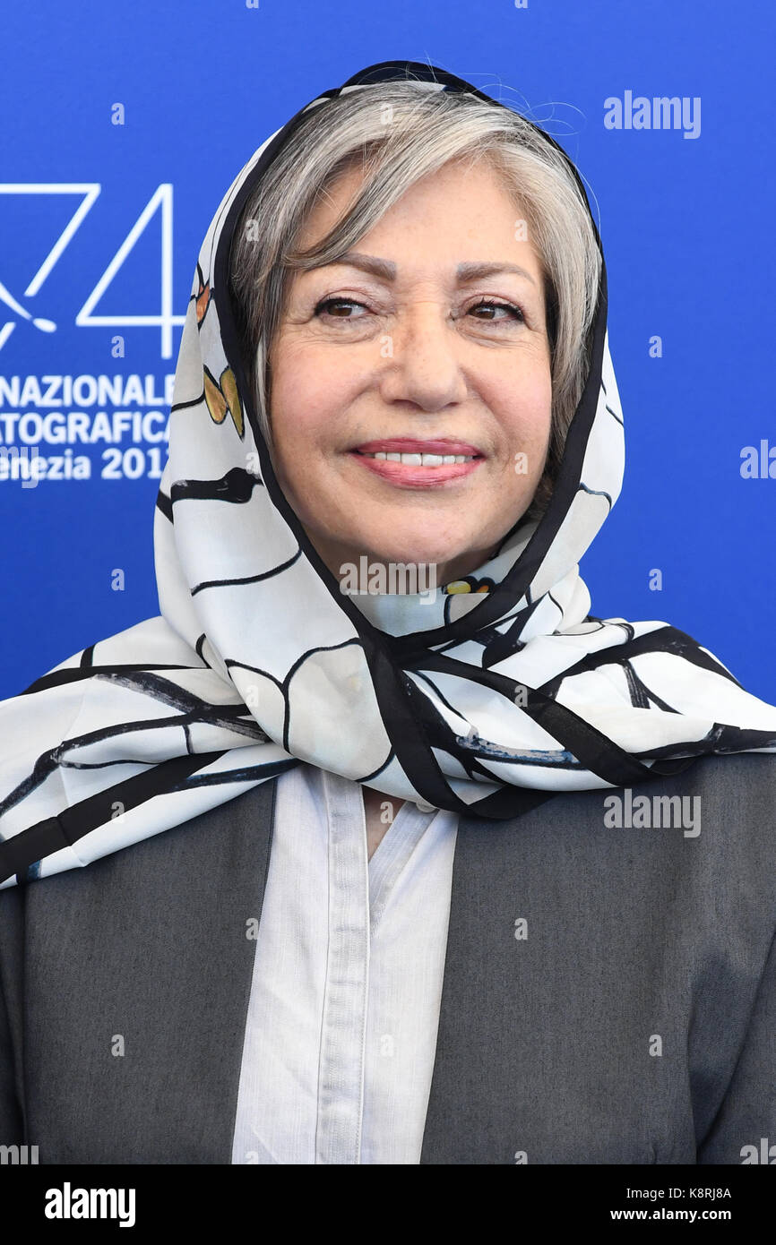 Iranian film director Rakhshan Bani-Etemad attends the Jury photocall during the 74th Venice Film Festival in Venice, Italy. 30th August 2017 Stock Photo