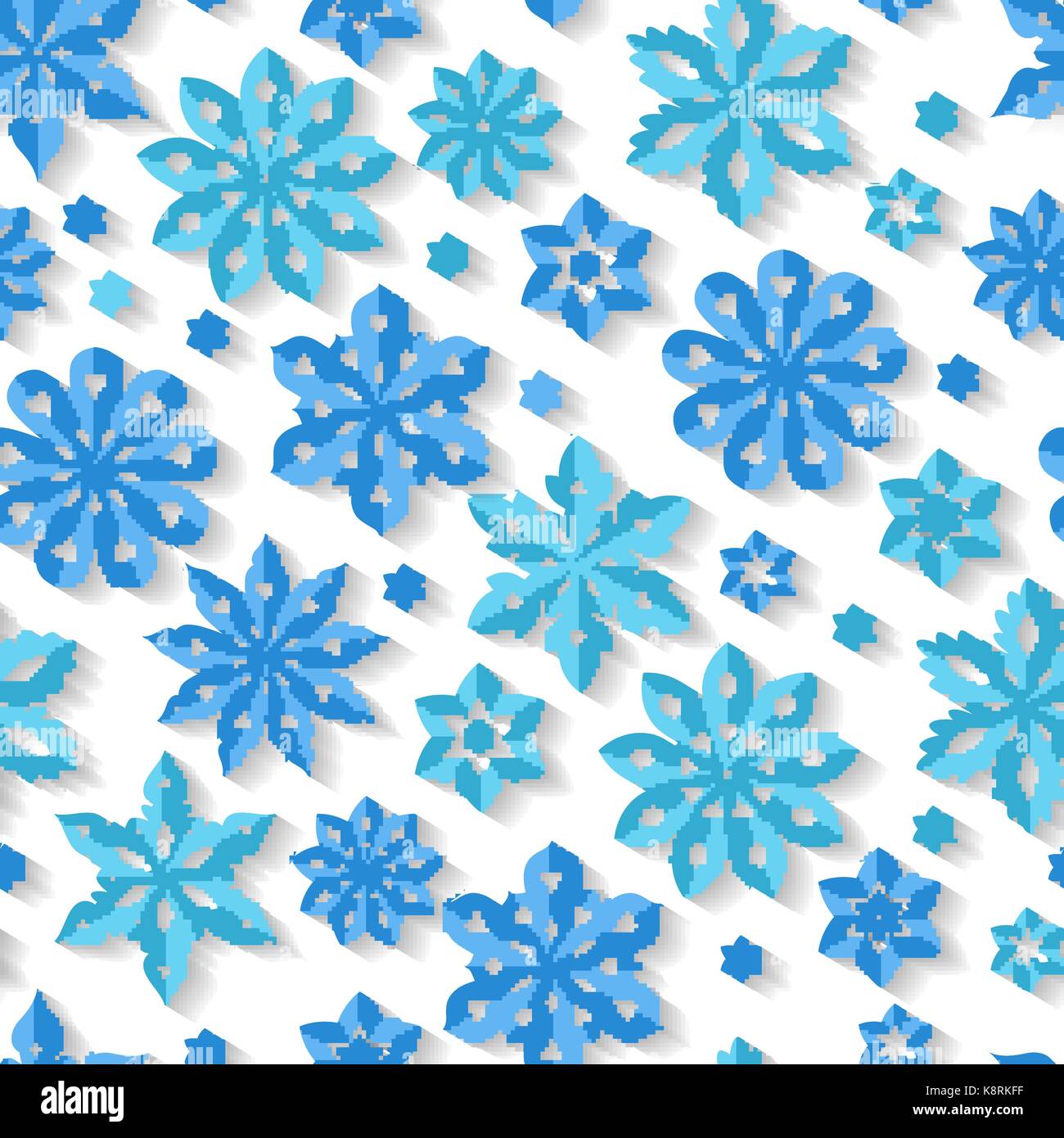 Paper snowflake seasonal winter Stock Vector Images - Alamy
