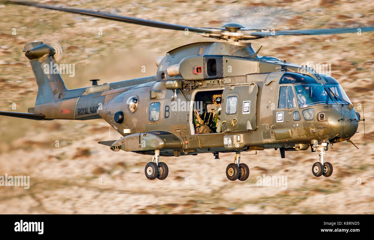Royal Navy Merlin Helicopter Stock Photo