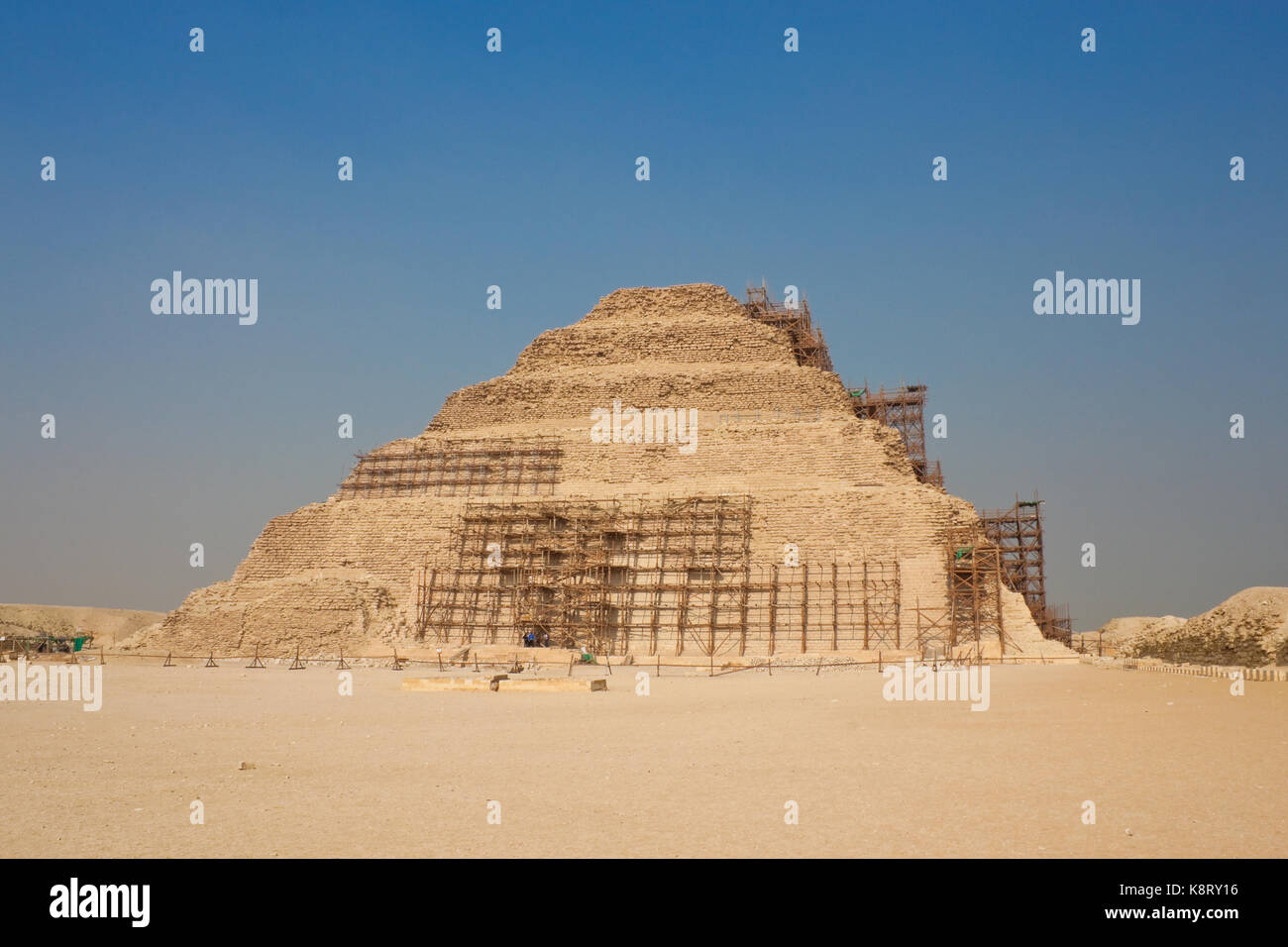 The Pyramid of Djoser (Zoser) - step pyramid in the Saqqara necropolis, Egypt Stock Photo