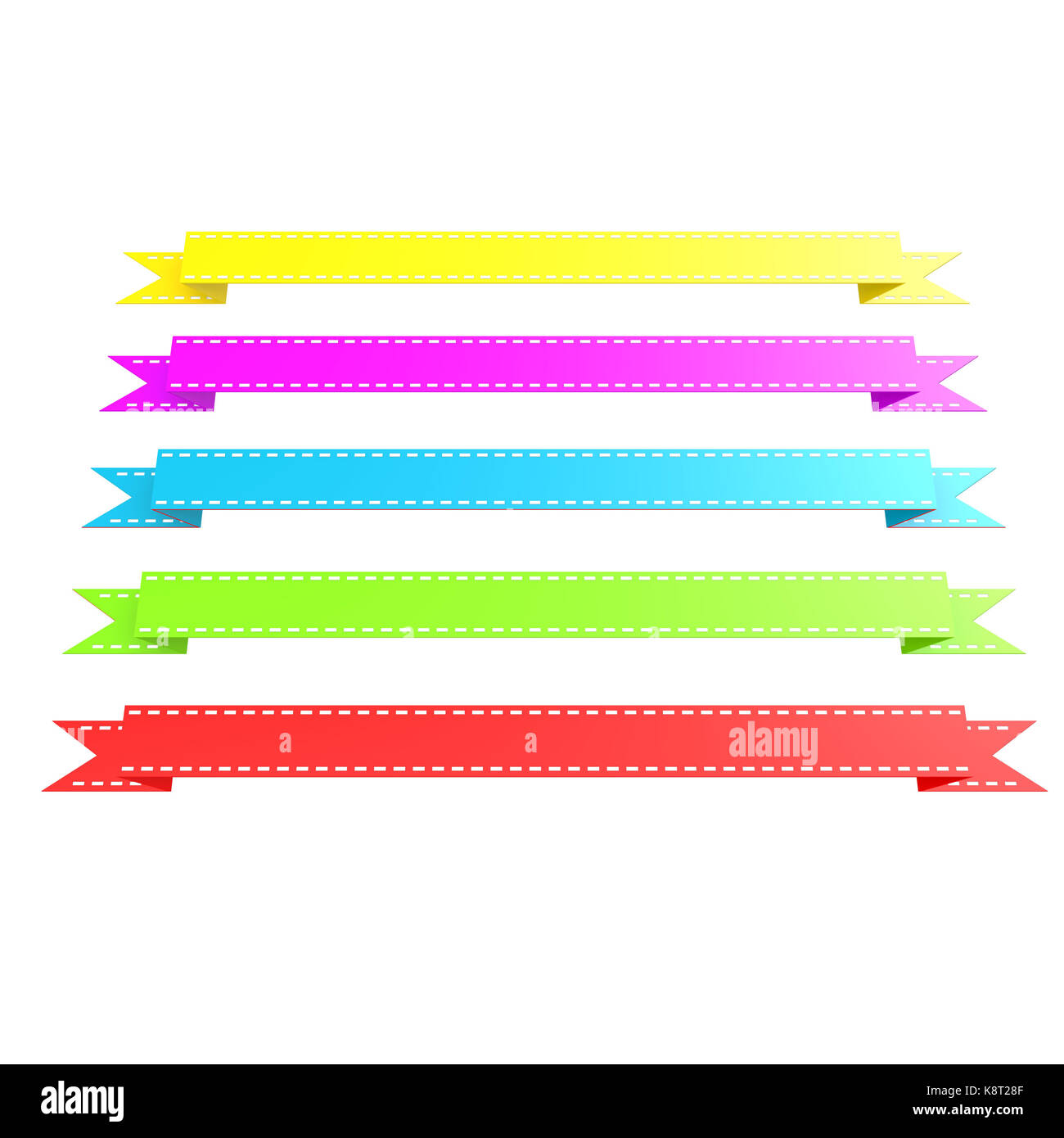 Green color number banner design Cut Out Stock Images & Pictures - Alamy