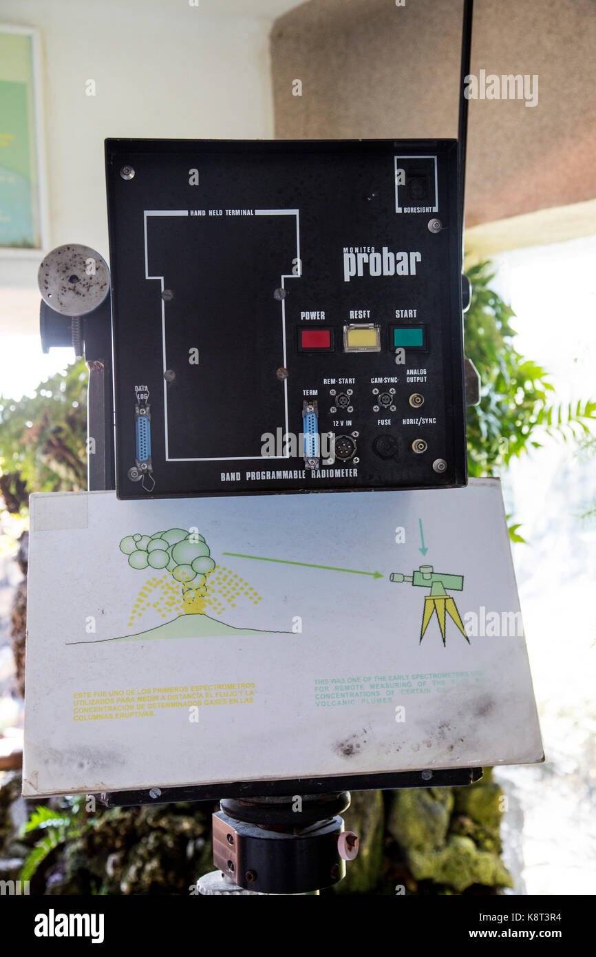 Volcano monitoring equipment an early spectrometer Casa de los Volcanes volcanic study centre