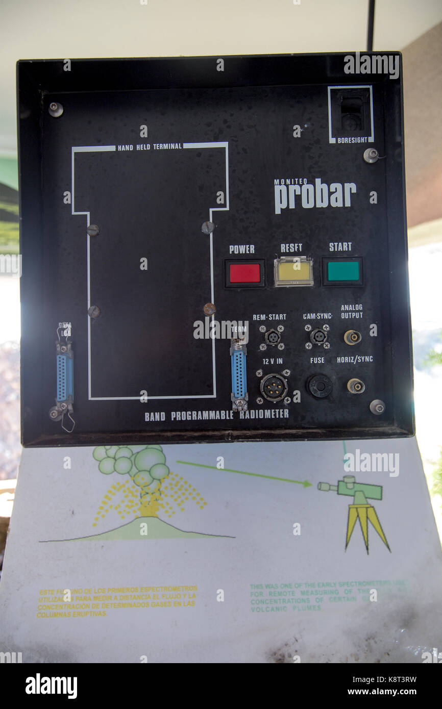 Volcano monitoring equipment an early spectrometer Casa de los Volcanes