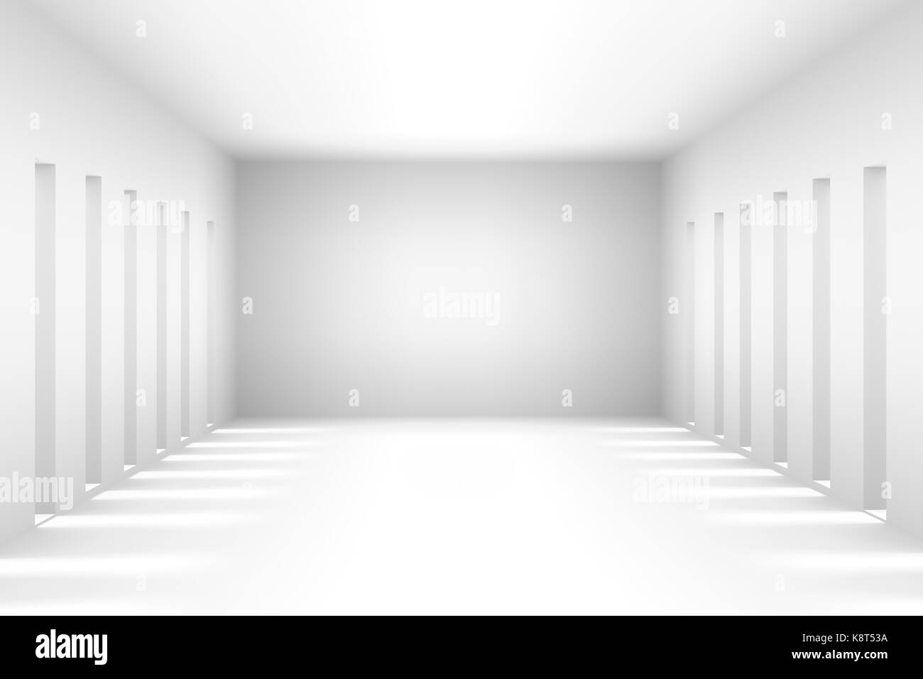 Abstract white simple empty room highlights future. Architectural background  use us backdrop. 3D illustration and rendering room Stock Photo - Alamy