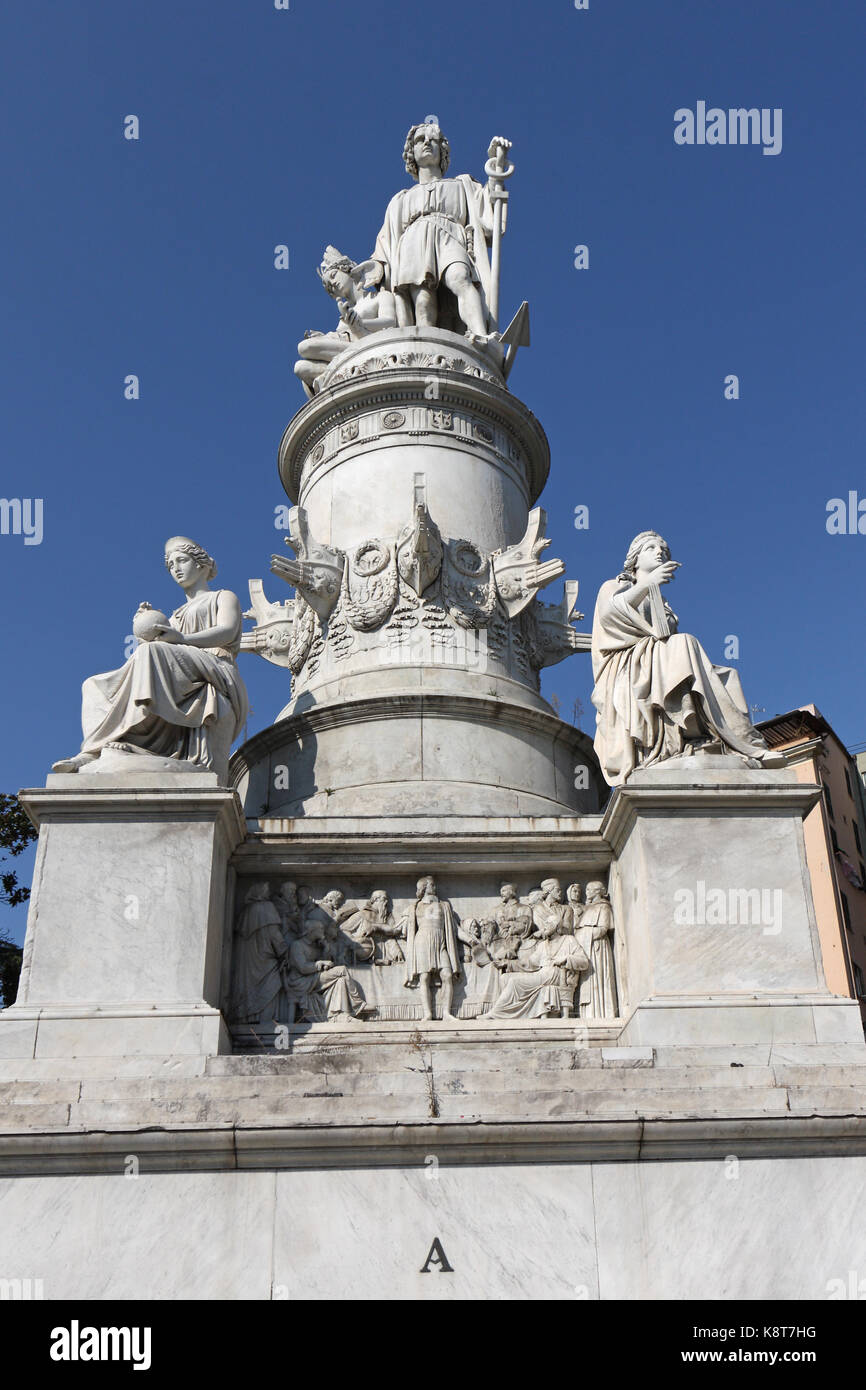 Christopher Columbus Statue, Piazza Acquaverde, Genoa, Liguria, Italy