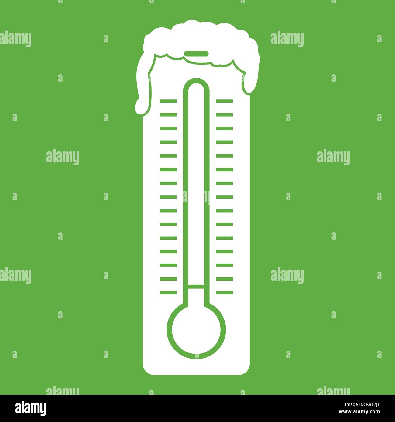 Thermometer icon green Stock Vector Image & Art - Alamy