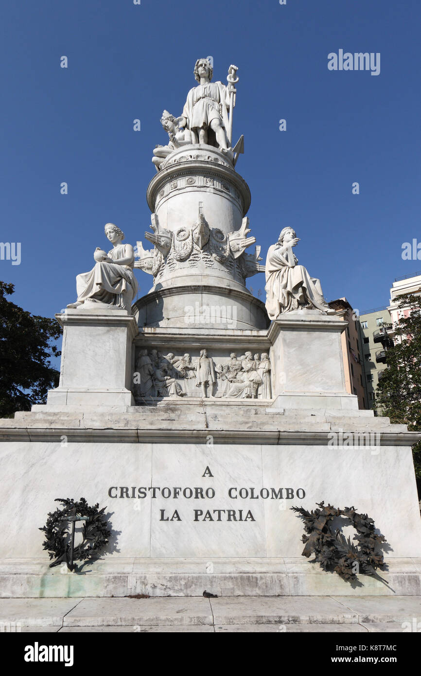 Christopher Columbus Statue, Piazza Acquaverde, Genoa, Liguria, Italy