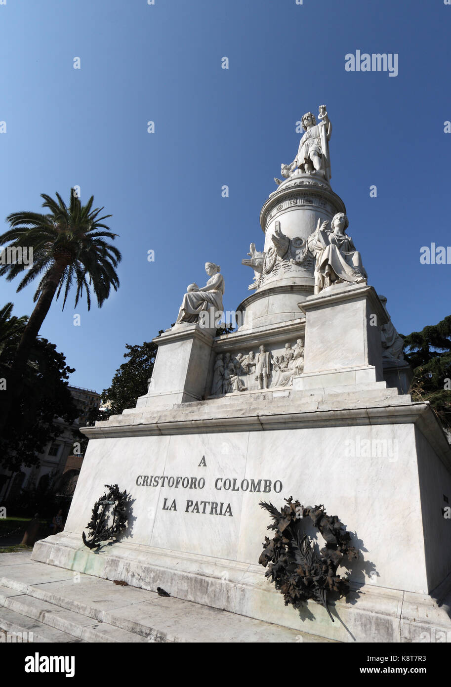Christopher Columbus Statue, Piazza Acquaverde, Genoa, Liguria, Italy