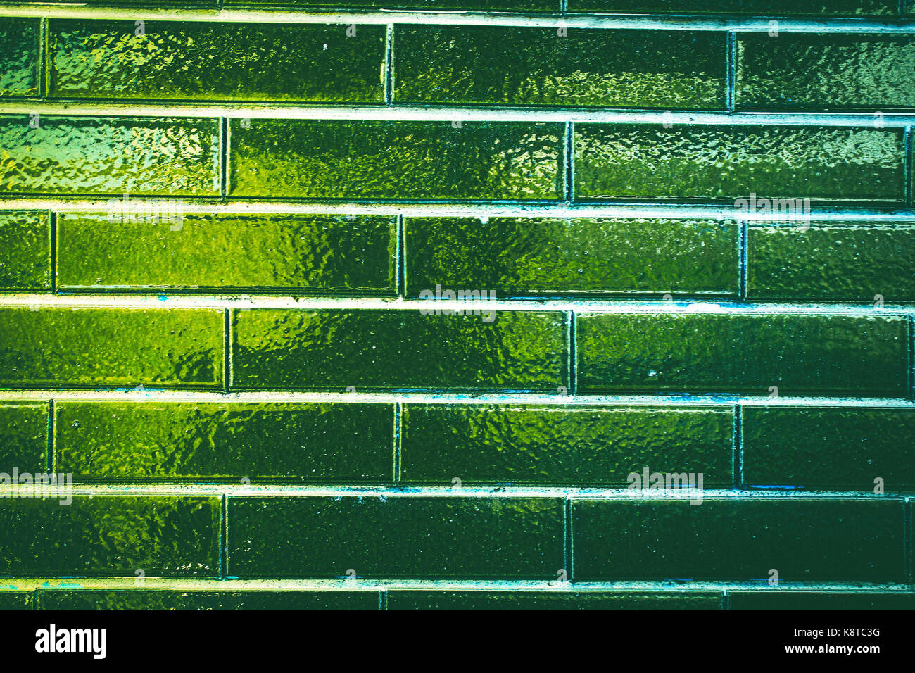 Shiny green brick wall hires stock photography and images Alamy