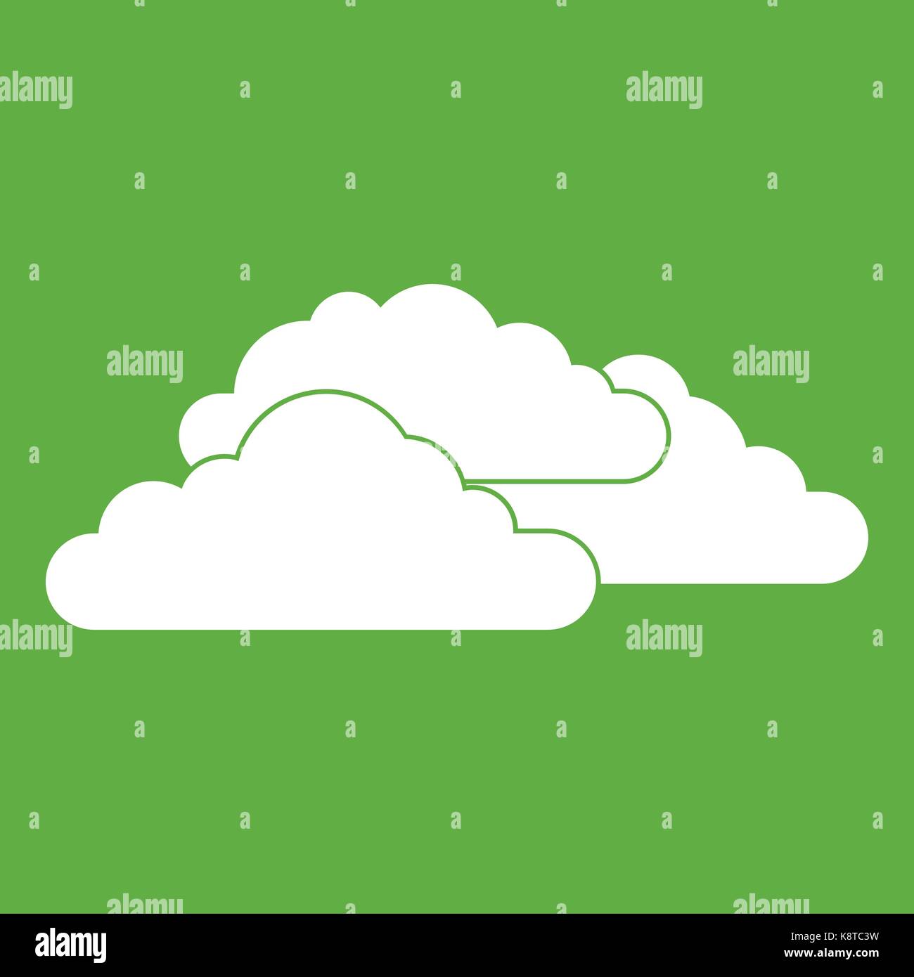 Clouds icon green Stock Vector Image & Art - Alamy